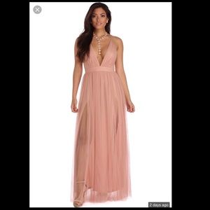 Pink tulle formal dress/prom